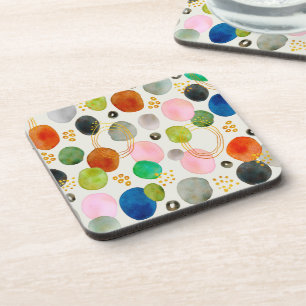 Abstraktes Pebble Gold Glitzer Art Getränkeuntersetzer