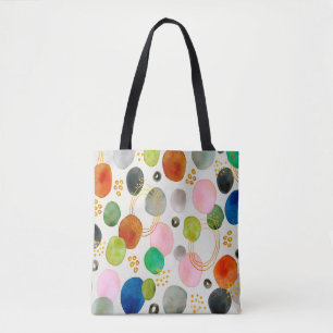 Abstraktes Pebble Gold Glitzer Art Tasche