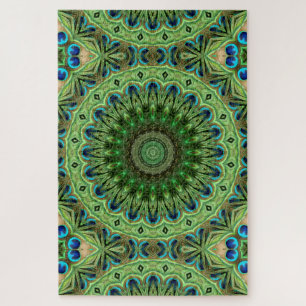 Abstraktes Pfauenmedaillon-Design