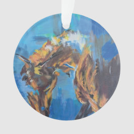 Abstraktes Pferd Blau Malerei Ornament