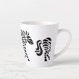 Abstraktes Pferd Holzblock Drucklatte Tasse