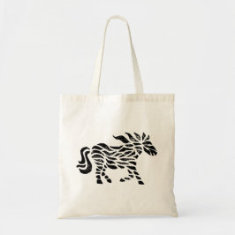 Abstraktes Pferd-Holzblock Drucktasche Tragetasche