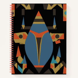 Abstraktes pharaonisches Kunstheft Notizbuch