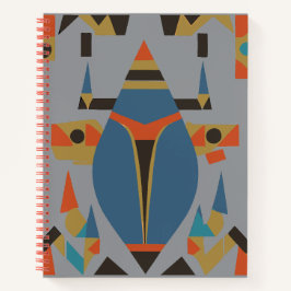 Abstraktes pharaonisches Kunstheft Notizbuch
