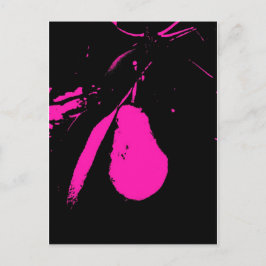 Abstraktes Pink-Birne-Foto Postkarte