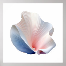 Abstraktes Pink, Blau und Weiß-Muschel-Poster Poster