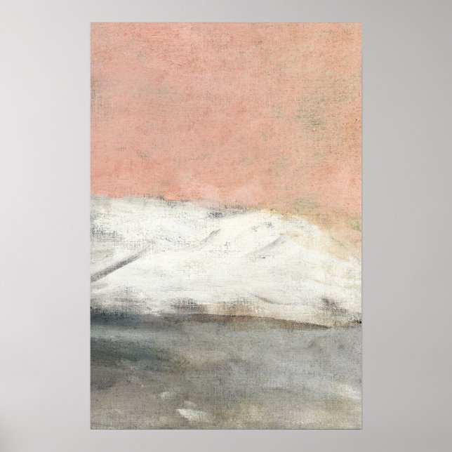 Abstraktes Pink Pastellfarben Poster (Vorne)