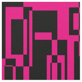 Abstraktes Pink/Schwarz Muster  Formen Stoff
