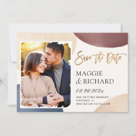 Abstraktes Pinselstrich-Foto für künstlerische Was Save The Date
