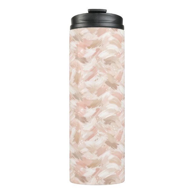 Abstraktes Pinselstrichmuster Thermosbecher (Vorderseite)