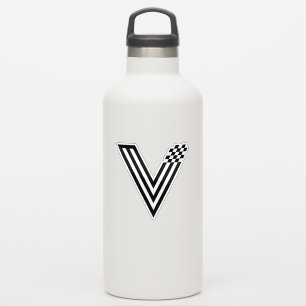 Abstraktes Pixel-Tech-V-Letter-Monogramm Aufkleber