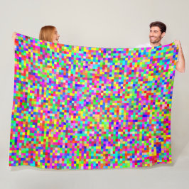 Abstraktes pixeliges RGB Fleecedecke