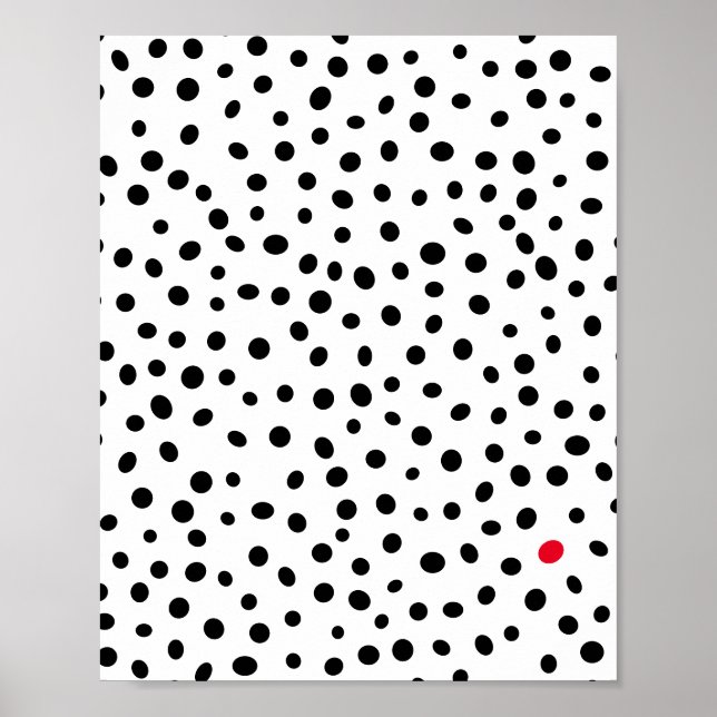 Abstraktes Polka Dot Muster Poster (Vorne)