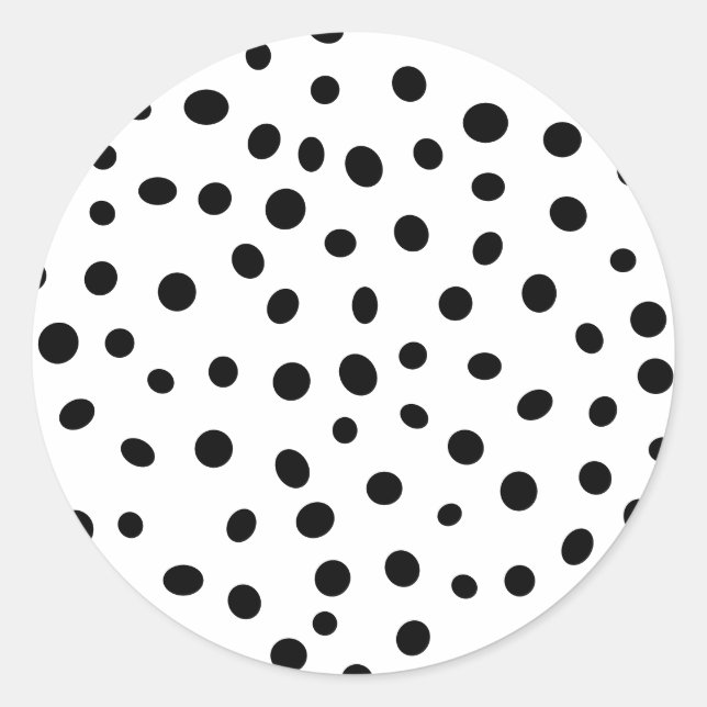 Abstraktes Polka Dot Muster Runder Aufkleber (Vorderseite)