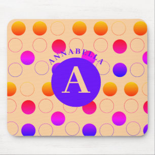 Abstraktes Polka Dots Muster Mousepad