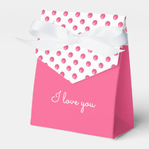 Abstraktes Polka-Punkt-Rosa Geschenkschachtel