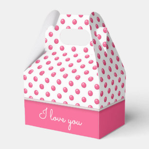 Abstraktes Polka-Punkt-Rosa Geschenkschachtel