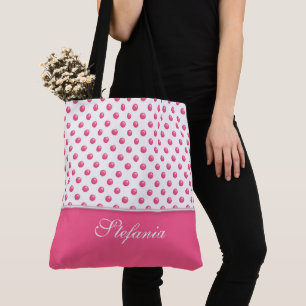 Abstraktes Polkapunkte Rosa-moderner Entwurf Tasche