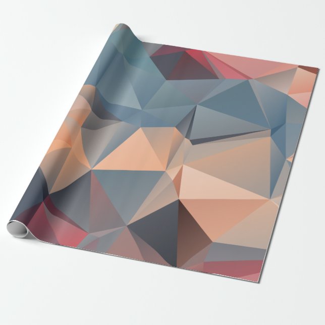 Abstraktes polygonales Mosaikmuster Geschenkpapier (Ungerollt)