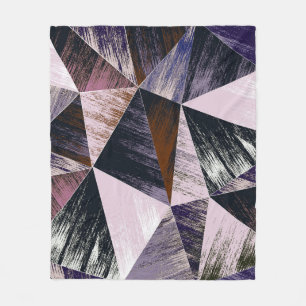 Abstraktes Polygonmuster, bunte Dreiecke. Fleecedecke