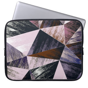 Abstraktes Polygonmuster, bunte Dreiecke. Laptopschutzhülle