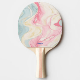 Abstraktes Pong Paddel mit Name Tischtennis Schläger