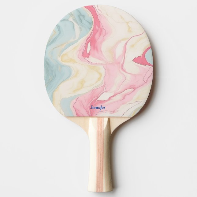 Abstraktes Pong Paddel mit Name Tischtennis Schläger (Vorderseite)