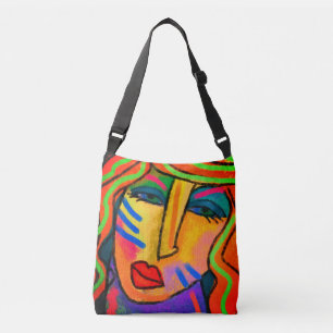 Abstraktes Portrait einer Woman Tote Tasche