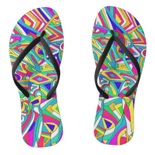 Abstraktes Portrait Flip Flops