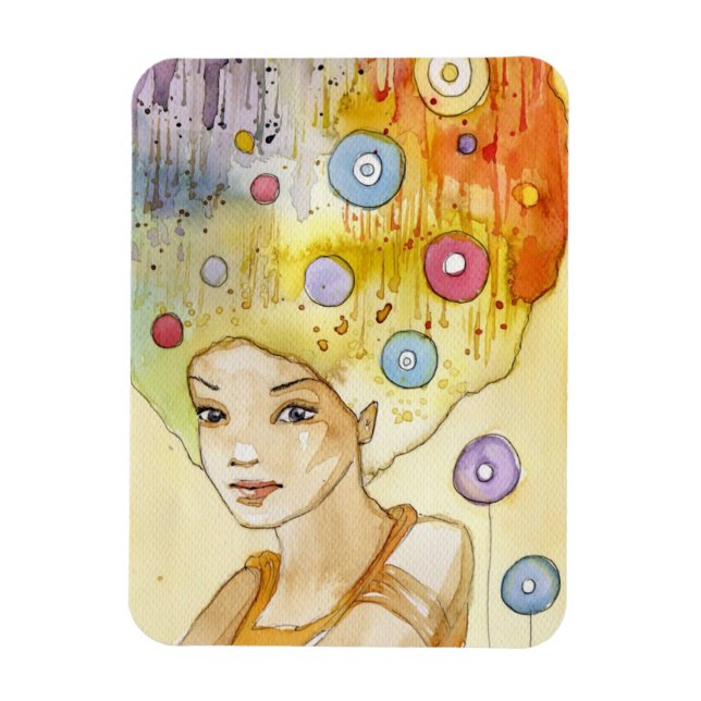 Abstraktes Portrait Magnet (Vertikal)