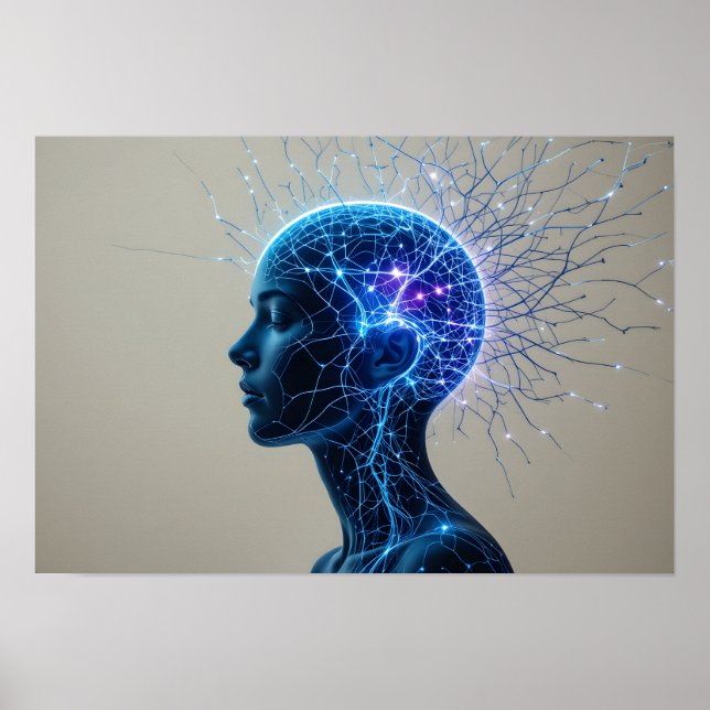 Abstraktes Portrait Poster (Vorne)