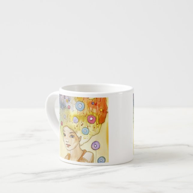 Abstraktes Porträt Espressotasse (Vorderseite Links)