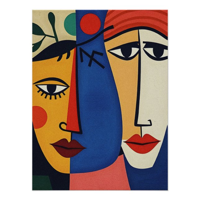 Abstraktes Porträt Poster (Vorderseite)