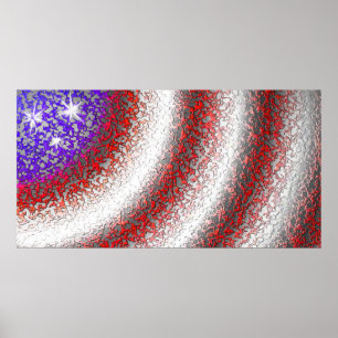 Abstraktes Poster der amerikanischen Flagge