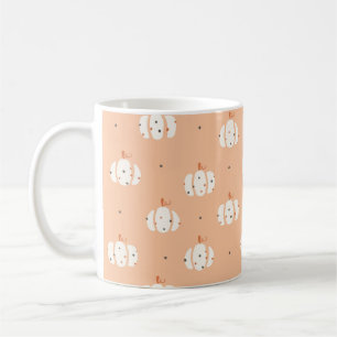 Abstraktes Pumpkin Muster Kaffeemaschine Tasse