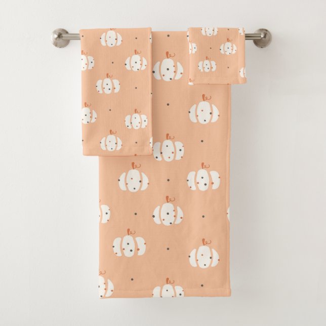 Abstraktes Pumpkin Pattern Badetuch Set (Insitu)