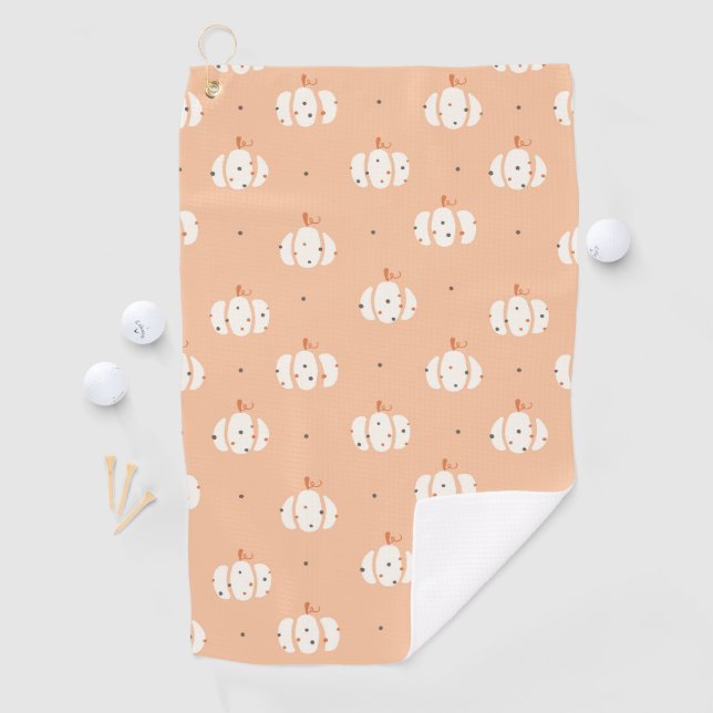 Abstraktes Pumpkin Pattern Golfhandtuch (Insitu)