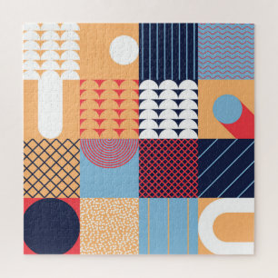 Abstraktes quadratisches Kunstwerk: geometrisches