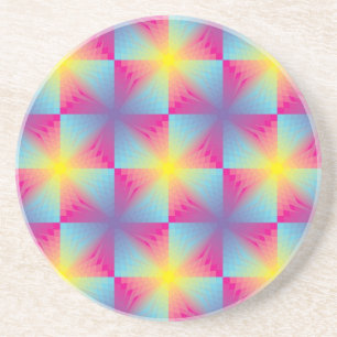 Abstraktes quadratisches vektormosaik sandstein untersetzer