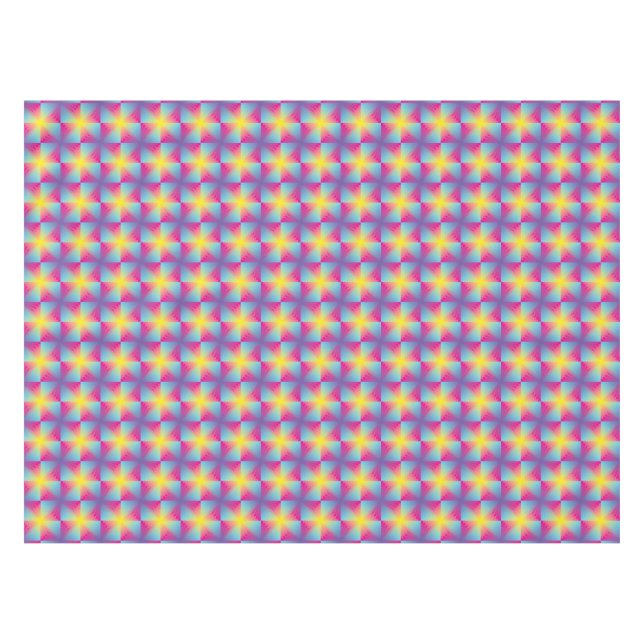 Abstraktes quadratisches vektormosaik tischdecke (Vorderseite (Horizontal))