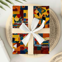 Abstraktes Quilt Patchwork-Geschenk für Afrikanisc