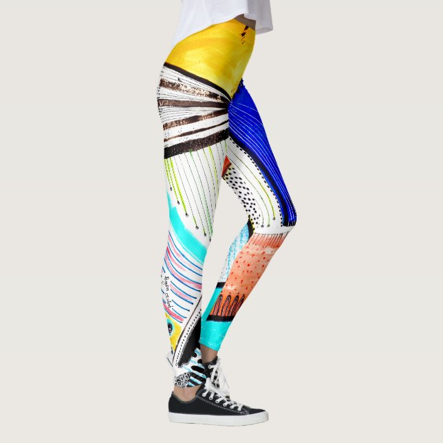 Abstraktes Rad Leggings (Rechts)