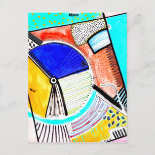 Abstraktes Rad Postkarte