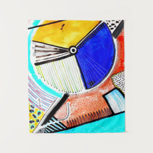 Abstraktes Rad Wandteppich