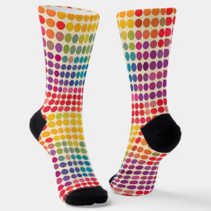 Abstraktes Rainbow Dot Muster Socken