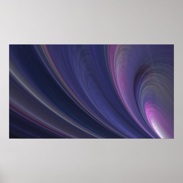 Abstraktes Rainbow Swirl Poster (Vorne)