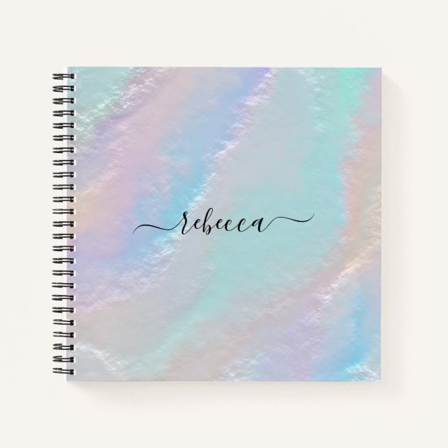 Abstraktes Rainbow Texture-Notebook Notizbuch (Vorderseite)