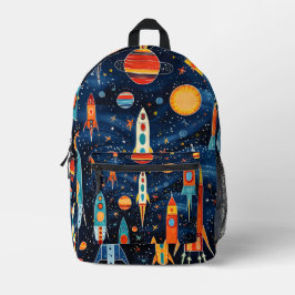 Abstraktes Raketenstück Bedruckter Rucksack