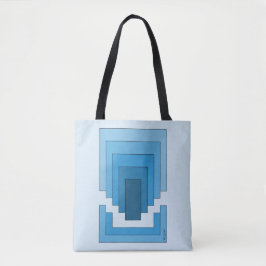 Abstraktes Rechteck in Blau Tasche