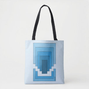 Abstraktes Rechteck in Blau Tasche